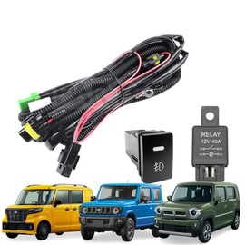 MOTOR POWER 158-86 Fog Wiring Fog Harness LED Switch HID/LED H8 H11 H16 Aftermarket Green Suzuki Jimny Every Alto Carrier Swift Solio Spacia Lapin Wagon R and others