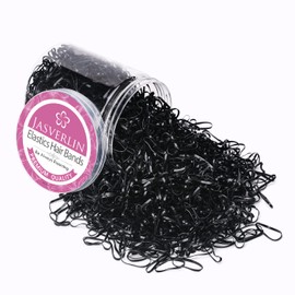 Mini bandas de goma, bandas elásticas de pelo negro, soportes para coleta de caballo, bandas de goma elásticas, accesorios para bebés, niñas y mujeres, 2000 unidades