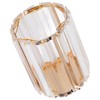 Cosmetic Brush Holder Transparent Glass Round Decorative Desktop Pen Storage