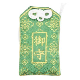 Kurita Good Buddha Statue [Amulet Bag] Purchase Type Hanabishi for Round Buddha Etc., Height 3.1 inches (8.0 cm), Width 2.0 inches (5.0 cm), Green 17791
