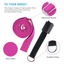 KimDaro Leg Stretcher, Door Flexibility & Stretching Leg Strap - Great for Ballet Cheer Dance Gymnastics or Any Sport Leg Stretcher Door Flexibility Trainer Premium Stretching Equipment (Rose)