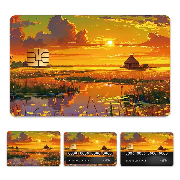 Peacoblue Bank Card Sticker Dusk Landscape Credit Debit Card Custom