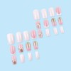 French Tip Press on Nails Short Square Fake Nails with