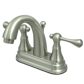 Kingston Brass KS7618BL English Vintage 4-Inch Centerset Lavatory Faucet, Brushed Nickel