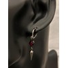 Akusetia Titanium Ring Earrings, Hoop Earrings, Men's, Women's, Metal Black,
