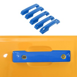RAZPOY for Bronco Outside Door Handle Covers, 5PCS Tailgate Handle Trim Compatible with Ford Bronco 2021-2023 4-Door, Blue