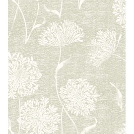 Safiyya Peel and Stick Wallpaper Faux Grasscloth Floral Contact Paper Beige Fabric Wall Paper Modern Linen Neutral Self Adhesive Removable Wallpaper for Bedroom 78.7"x17.3" Vinyl Rolls