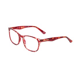 Calabria Shawn Blue Light Reading Glasses +0.75 Crystal Red Tortoise Havana Women Designer Eyeglasses Trendy Computer Reader