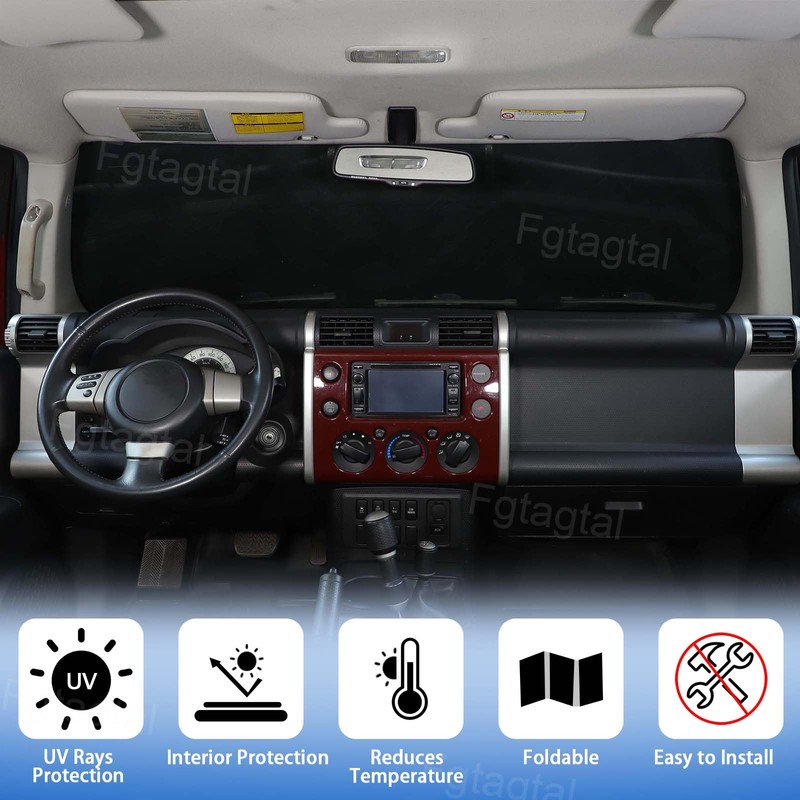 Fgtagtal Windshield Snow Cover Fit for Toyota FJ Cruiser 2007-2021,
