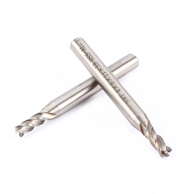 End Mill Metal 4 mm, HSS Cutter 8 mm Shank,
