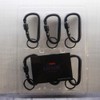 6 Pieces Upgraded Black Locking Carabiners, 3.1 Inch D-Ring Keychain