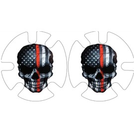 4Time All American Wrestling Headgear Decals Wraps (Firefighter Skull)