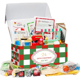 XENHTAAI 24 Days Christmas Elf Kit - Christmas Elf Adventure Kit 2024 Fun and Magical Countdown to Christmas Decorations Elf Kit Elf Helper Kit