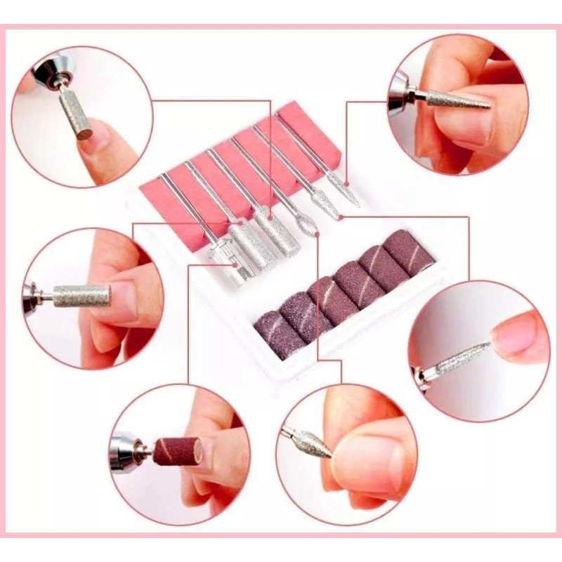 INVDISA Kit De Manicura, Máquina Pulidora Profesional - N U