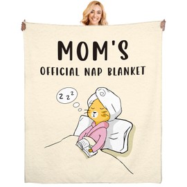 Poekuao Blanket Mom Gifts for Women, Mothers Day Blankets from Daughter Son, Funny Blanket, New Mom Gift, Birthday Gifts for Wife Her, 50"X60"