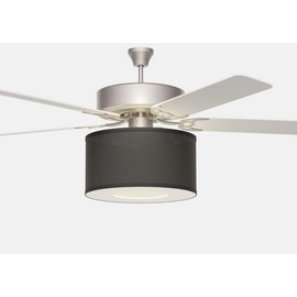 FANTASTIC SHADE CLIPS Ceiling Fan 100% Linen Shade DIY Bundle + Patented Adapters & FREE Diffuser, Fits 98% of Fan Light Kits (*YOU MUST CHECK FOR COMPATABILITY BEFORE PURCHASING*) Black