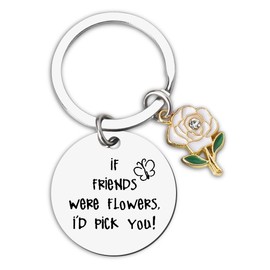 Best Friend Anniversary Birthday Gifts for Women - Funny Keychain for Bestie, Girls, Friendship, Long Distance BFF - Keychains
