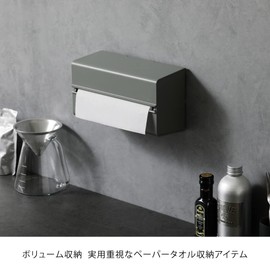 ideaco WALL PT2 Stick on Any Wall Value Size Paper Towel Holder Ash Gray