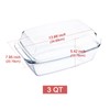 Rectangular Tempered Glass Casserole Dish, Tempered Glass Baking Dish with