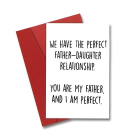 Father Dad Birthday Card from Daughter, Dad Fathers Day Card for Daddy Dad Father Birthday Cards for Dad Daddy Father's Day Card for Dad Funny Birthday Card Gifts for Dad from Daughter