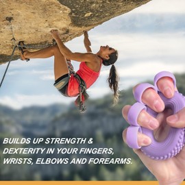 TARSHYRY Grip Strength Trainer, Finger Exerciser, Silicone Finger Extension Exerciser, Forearm Strengthener for Men, Women