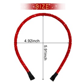 GTYARYUA Christmas Headband, Christmas Headband, Christmas Headband, Adults, Christmas Headband, Christmas Adults, Christmas Decorations for Children and Adults (Red)