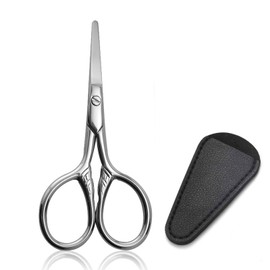 Beard Scissors, Nose Hair Scissors Small Eyebrow Moustache Embroidery Craft Sewing Brow Hair Cutting Sharp Trimming Travel Small Scissors for Men and Women