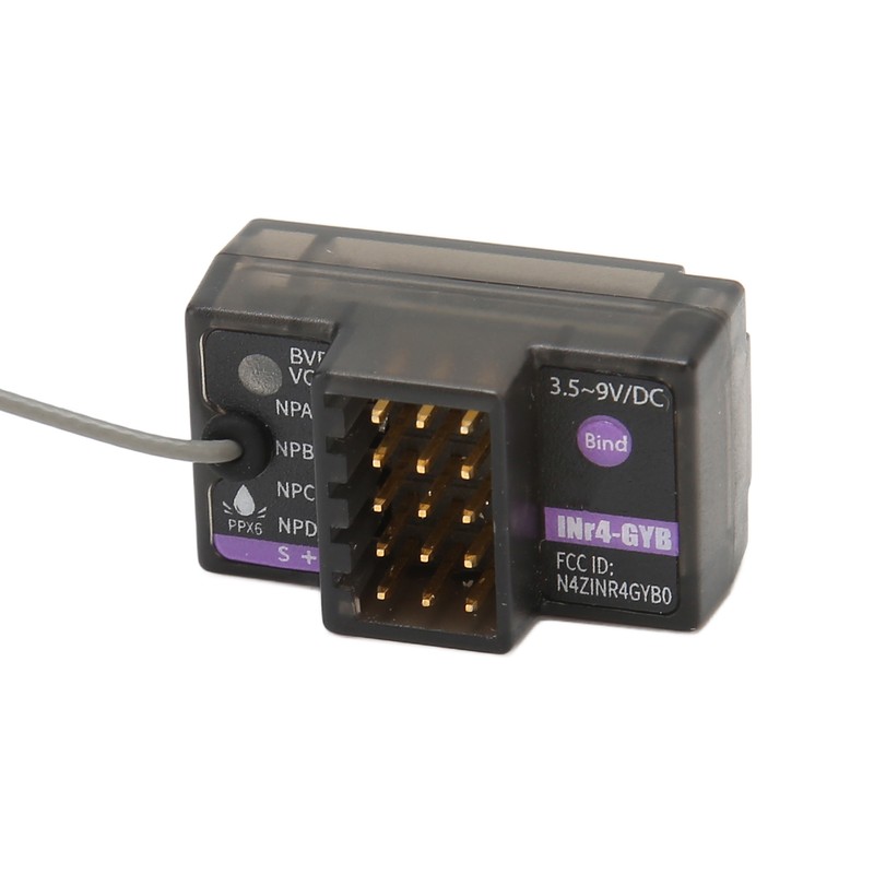 Gyro Receiver 4H Single Antenna 2 Way 2.4GHz RC Receiver