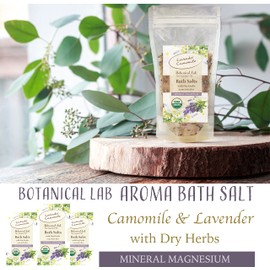 Bath Salt, Magnesium, Aroma Bath Salt, Chamomile, Lavender, Hot Bath, Aromatic Bath, Moisturizing (Natural Ingredients, Gift, Present) (Extra 10.6 oz (300 g) 3 Packs, White Rock Salt, Pink Rock Salt,