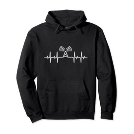 Amateur Radio Heartbeat Ham Radio Operator Pullover Hoodie