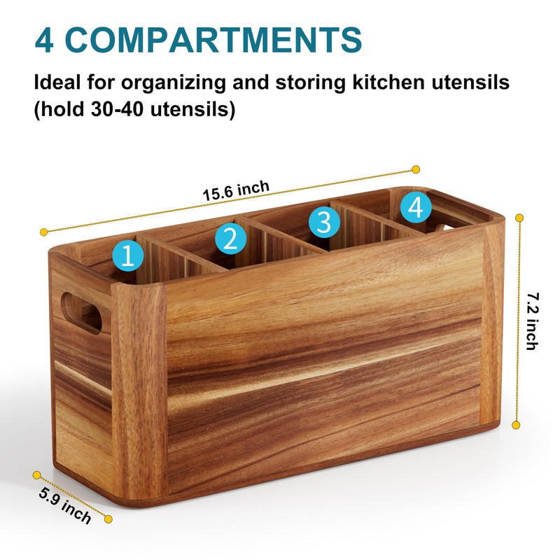Segtenant Utensil Holder for Kitchen Counter, Extra Large Utensil Holder