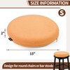 BUYUE Memory Foam Seat Cushion, Dia 13" Soft Velvet Round