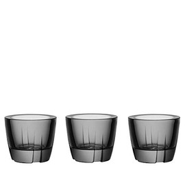Kosta Boda Bruk Smoke Grey Votive/All Purpose Bowl, Set of 3,