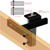 2 Pack Headboard Bracket Kit for Metal Bed Frame, Adjustable