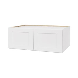 ONESTOCK White Shaker Wall Cabinet - Ready to Assemble, Perfect for Kitchen, Laundry, and Bathroom Storage - 36”W x 12”H x 12”D
