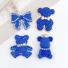 Crocs Jibbitz DIY Accessories: Blue Bear Rubber Paint Ribbon Hole NO.1 60ea