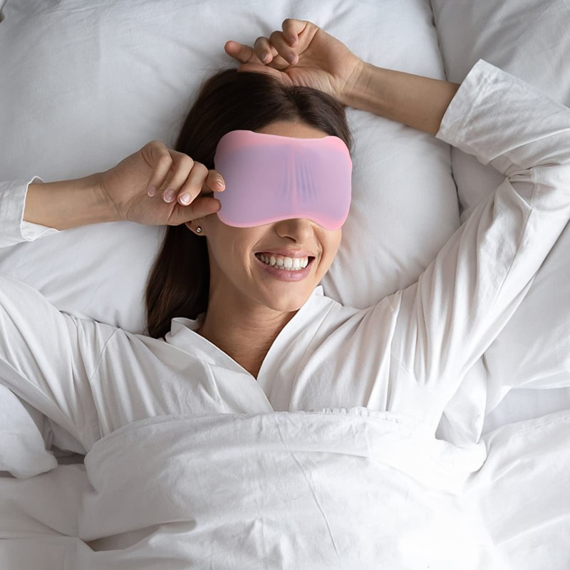 Baluue 1set Sleeping Eye Mask Cold Compress Elastic Lightproof Gel