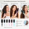 Cepillo Para Cabello Rizado, Definidor De Rizos Con Jabalí Y