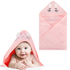 GSrenyu Hooded Baby Towel,80x80cm Animal Design Baby Bath Towel with Hood for Newborn Boys and Girls