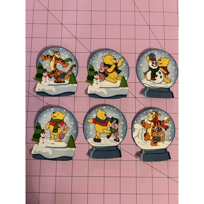 Christmas Winnie The Pooh Iron On Appliqués