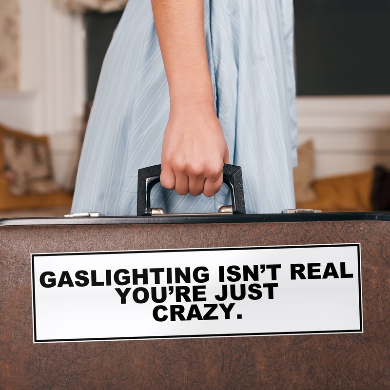 Gaslighting Isn't Real Sticker Decal Notebook Car Laptop 11"x3" (Color)