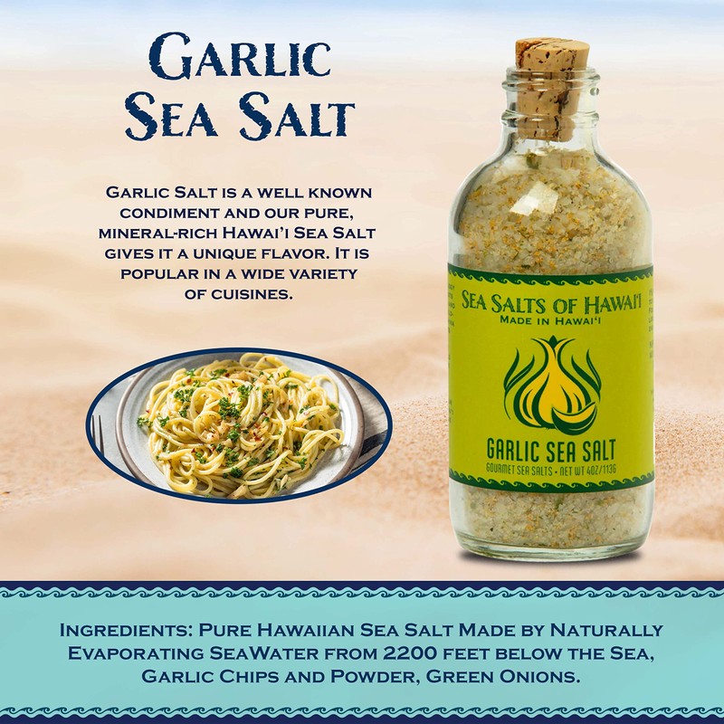 Sea Salts Of Hawaii Garlic Salt Flavored Hawaiian Sea Salt,