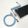 Gaming Keyboard Cable Professional Retractable Sturdy Connector Coiled Keyboard Cable