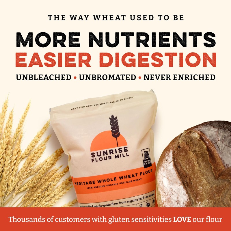 Sunrise Flour Mill Organic Heritage Whole Wheat Flour - 2