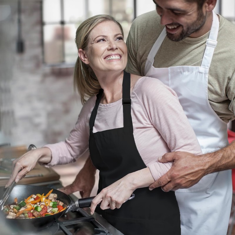 lepni.me 2 Pack Chefs Aprons | Cooking Baking Grilling for