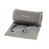 V.W.E Rectangular Rimless Memory Flex Temple Reading Glasses With Anti-reflective