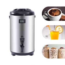 HinLIaDa 12L/3.17Gal Stainless Steel Insulated Beverage Dispenser, Insulated Thermal Hot and Cold Beverage Dispenser with Spigot for Hot Tea & Coffee, Milk, Water, Juice, Soup Family Party Cafe Buffet