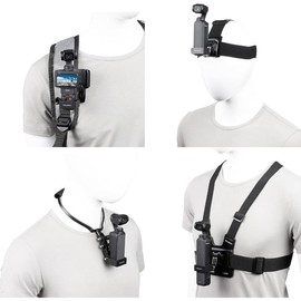 4in1 DJI Osmo Pocket 3 Accessories Kit,Chest Mount Harness,Neck Mount,Head Mount Strap,Backpack Strap Mount for DJI Osmo Pocket 3 Camera,with Expansion Adapter