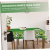 ABOOFAN 2pcs Soccer Themed Table Cover Pe Tablecloth for Parties