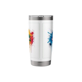 Colorful Basketball Color Splash Hoop Net Dunk Lovers Stainless Steel Insulated Tumbler